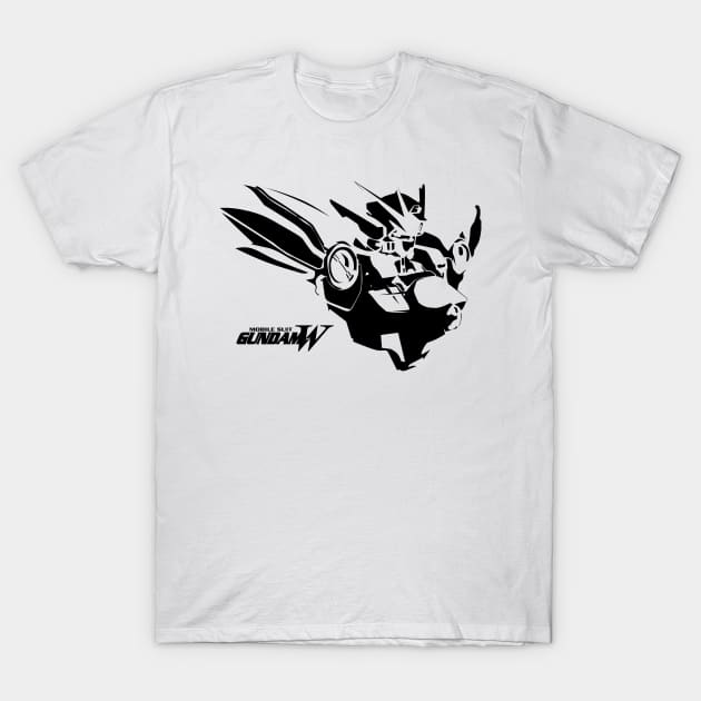 Wing Zero Custom Silhouette Black T-Shirt by Pakyu Pashion